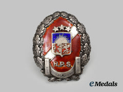Latvia, Republic. A Silver Riga Police School Badge
