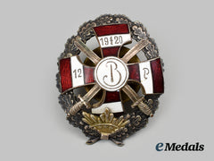 Latvia, Republic. A 12Th Bauska Infantry Regiment Badge