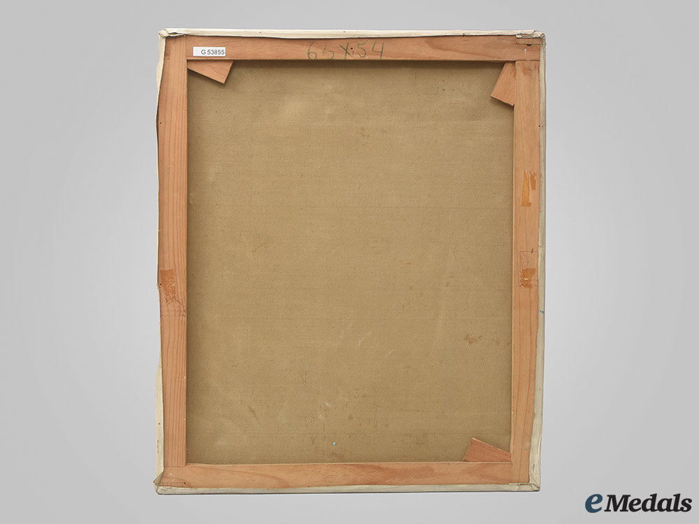 spain,_facist_state._an_oil_painting_depicting_a_dog_fight_during_the_spanish_civil_war,_by_e._alonso_esteban_ai23_cbb_7303_1