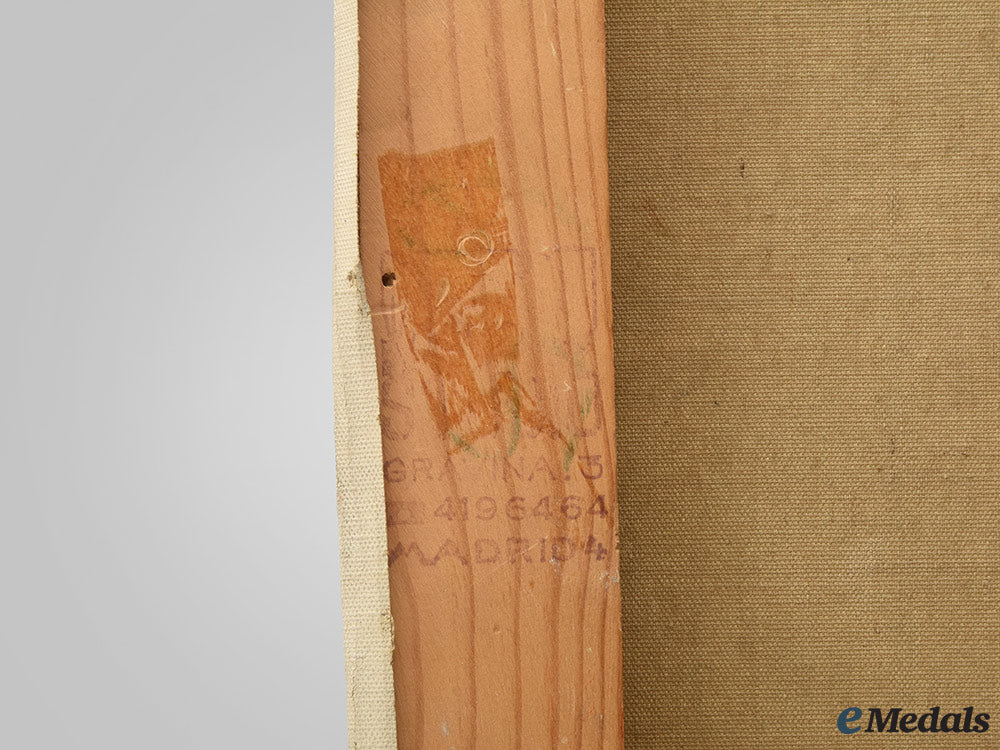 spain,_facist_state._an_oil_painting_depicting_a_dog_fight_during_the_spanish_civil_war,_by_e._alonso_esteban_ai23_cbb_7305_1