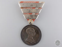 An Austrian Silver Bravery Medal; 1St Class