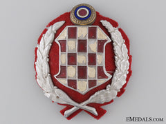 An Early Croatian Wwii Period Gendarmerie Cap Badge
