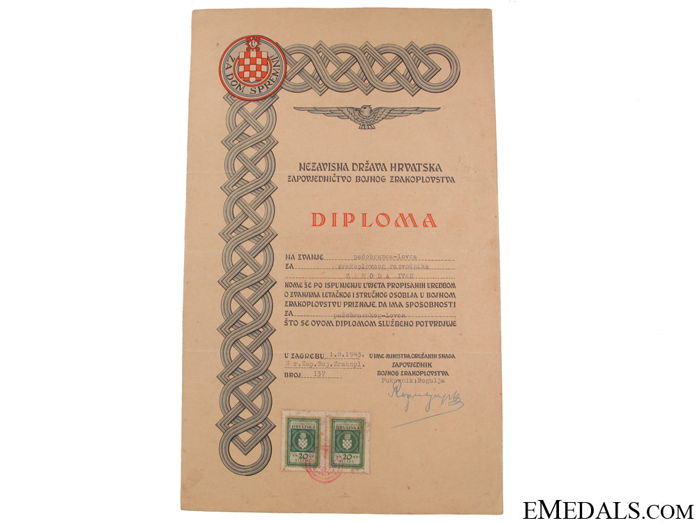 an_extremely_rare_award_document_to_wwii_croatian_paratrooper_an_extremely_rar_50b38afb8b4bf