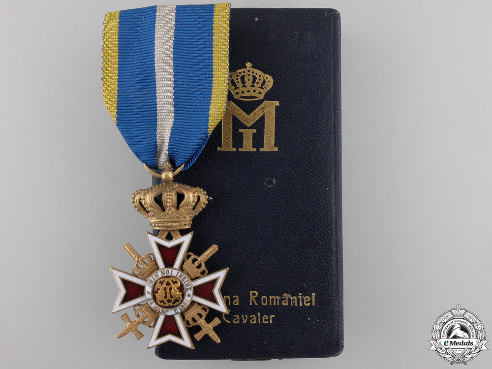 an_order_of_the_crown_of_romania;_military_division_with_swords_an_order_of_the__555b795aa46aa
