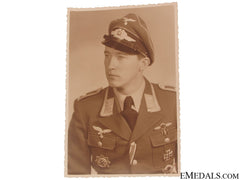 An Original German Cross Winner Photo Postcard
