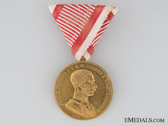 Austrian Golden Bravery Medal In Gold