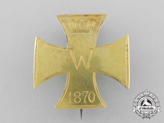 Germany, Empire. A Gold 1870 Iron Cross Badge