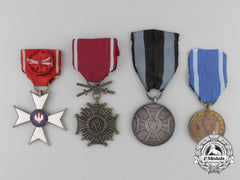 Four Polish Medals And Awards