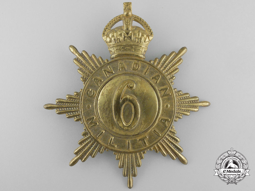 a6_th_regiment(_the_duke_of_connaught's_own_rifles)_canadian_militia_helmet_plate_c.1908_b_130