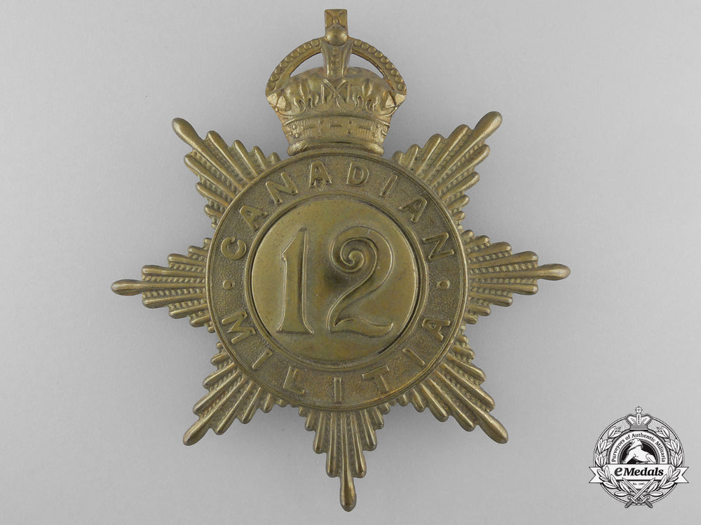 a12_th_york_rangers_canadian_militia_helmet_plate_c.1908_b_164