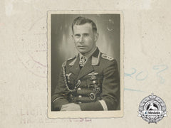 An Oberfeldwebel Knight's Cross Of The Iron Cross Recipient Photograph