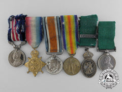 A First War Canadian Military Medal & Auxiliary Forces Officers' Decoration Miniature Group