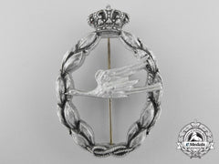 An Italian Regia Aeronautica Rescue Qualification Badge, Silver Grade