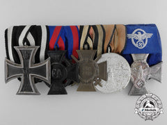 A First War, Olympic And Police Long Service Medal Bar
