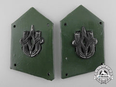 A Second War Pair Of Croatian Army Collar Tabs; Pioneer/Technical Branch