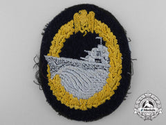 A Kriegsmarine Destroyer War Badge; Cloth Version