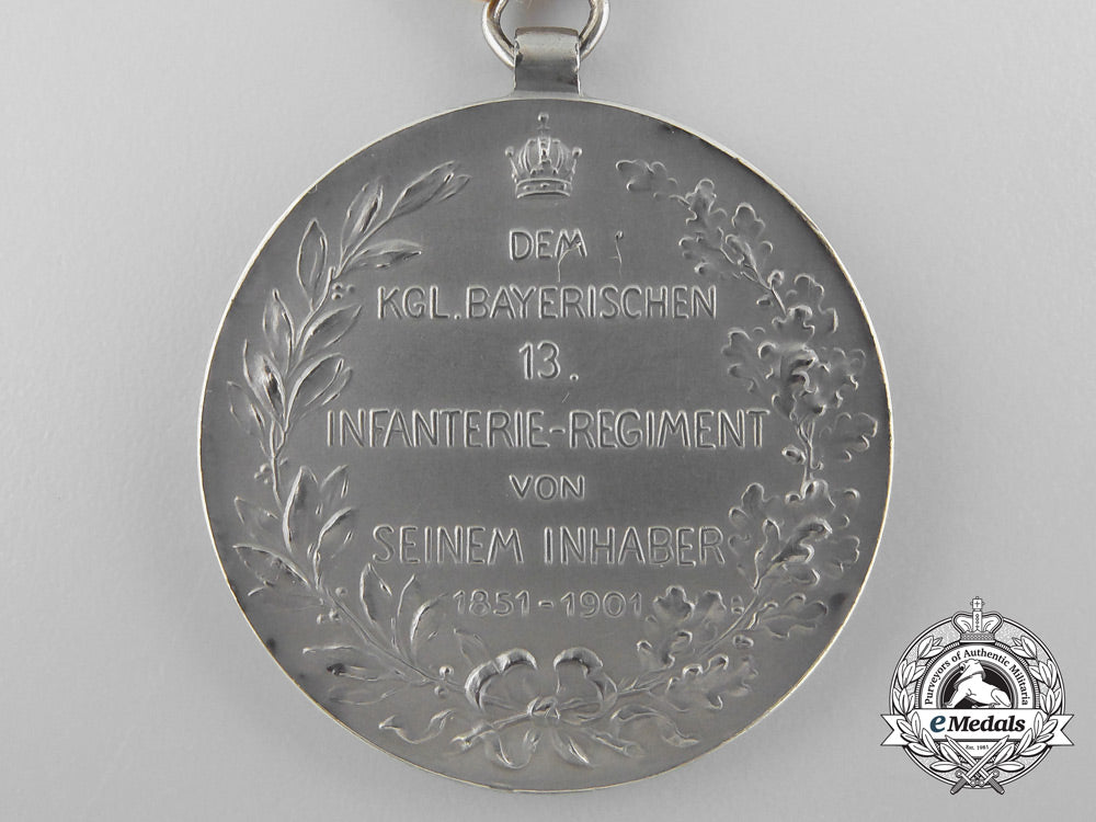 a_rare1901_commemorative_medal_of13_th_bavarian_regiment_b_3605