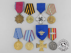Eight European Medals, Decorations, And Awards