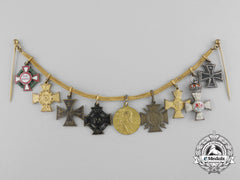 A Fine First War Imperial Miniature Chain With Crowned Red Eagle