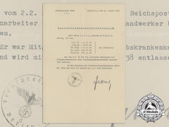 A Certificate Of Employment From Telephone Exchange North, Berlin
