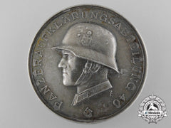A 1940 14Th Panzer Division Medal By Deschler