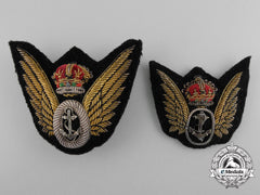 Two British Fleet Air Arm Observer Badges