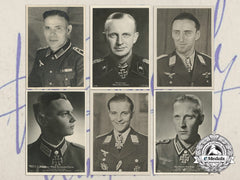 Six Second War German Knight's Cross Recipient & Soldier Postcards