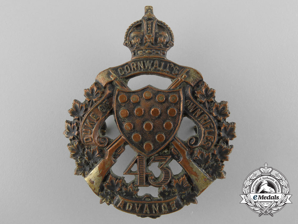 a43_rd_regiment"_the_duke_of_cornwall’s_own_rifles"_cap_badge_b_7084