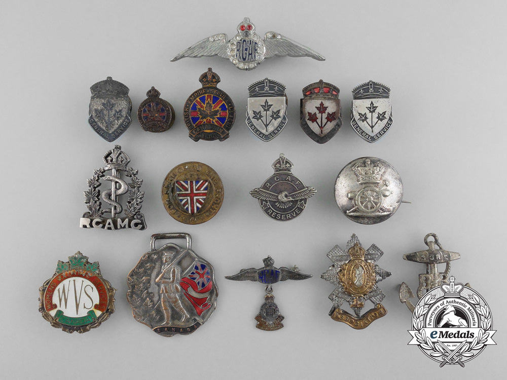 sixteen_british&_canadian_pins,_badges_and_medals_b_7163