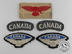 Five Royal Canadian Air Force Uniform-Worn Insignia