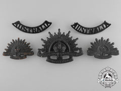 A Set Of First War Period Australian Commonwealth Military Forces Insignia