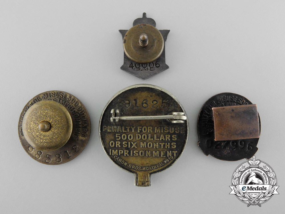 four_first&_second_war_canadian_badges_b_7321