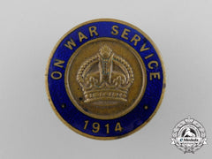 A First War On War Service 1914 Badge