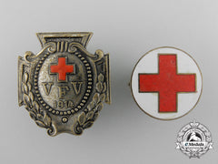 Two German Imperial Red Cross Badges