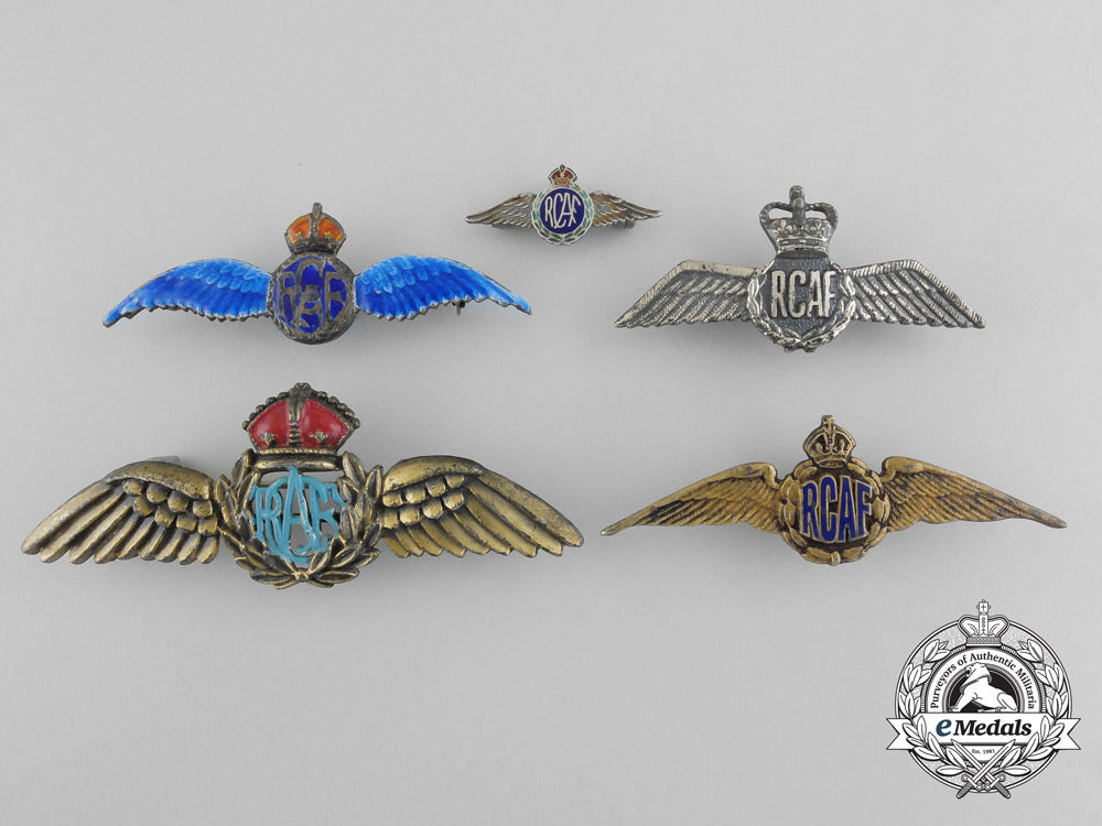 five_royal_canadian_air_force(_rcaf)_sweetheart_wings_badges_b_8143