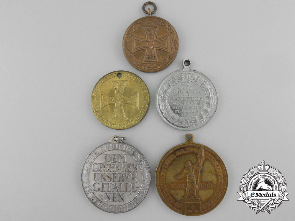five_german_imperial_commemorative_iron_cross_medals_b_8181