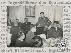 A Large Press Photograph Of Hj Minister Baldur Von Schirach