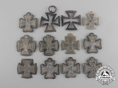 Twelve Miniature Iron Crosses Recovered From The Destroyed Zimmermann Factory