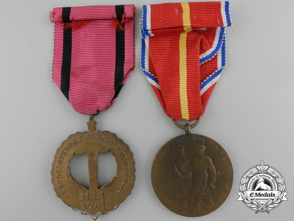 czechoslovakia._two_medals&_awards_b_8613