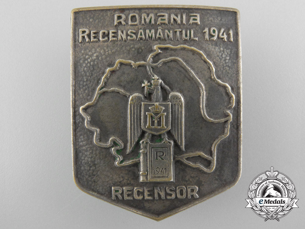 romania,_kingdom._a1941_census_taker_badge_b_8811