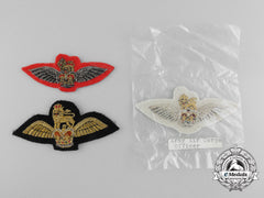 Three Qeii Royal Air Force (Raf) Glider Regiment Pilots Wings Badges