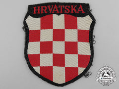 A Uniform Removed Croatian Volunteer Shield; 369.Th (Kroat) Regiment