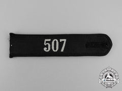 A Third Reich Period Dj (German Youths) Bann 507 Shoulder Board; 2Nd Type: Rzm Tagged