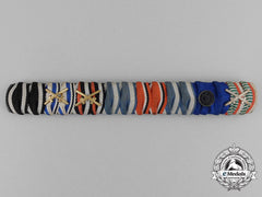 An Extensive First And Second War German Ss-Long Service Medal Ribbon Bar