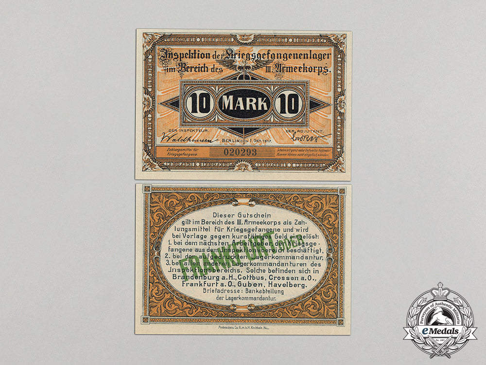 germany._eight_inspection_of_p.o.w.3_rd_army_corps_banknotes_for_prisoners_c17-509