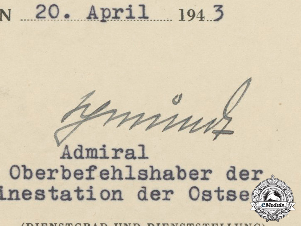 germany._a_war_merit_cross_document_to_marineoberstabsarzt_dr._lorenz_petersen,_signed_by_admiral_schmundt_c17-832_1