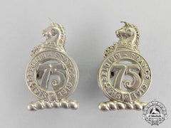 A Post First War Pair Of 75Th Infantry Battalion Collar Tabs
