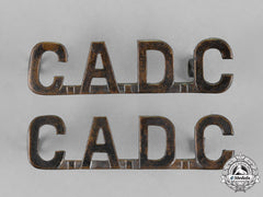 Canada. A First War Canadian Army Dental Corps Shoulder Title Pair
