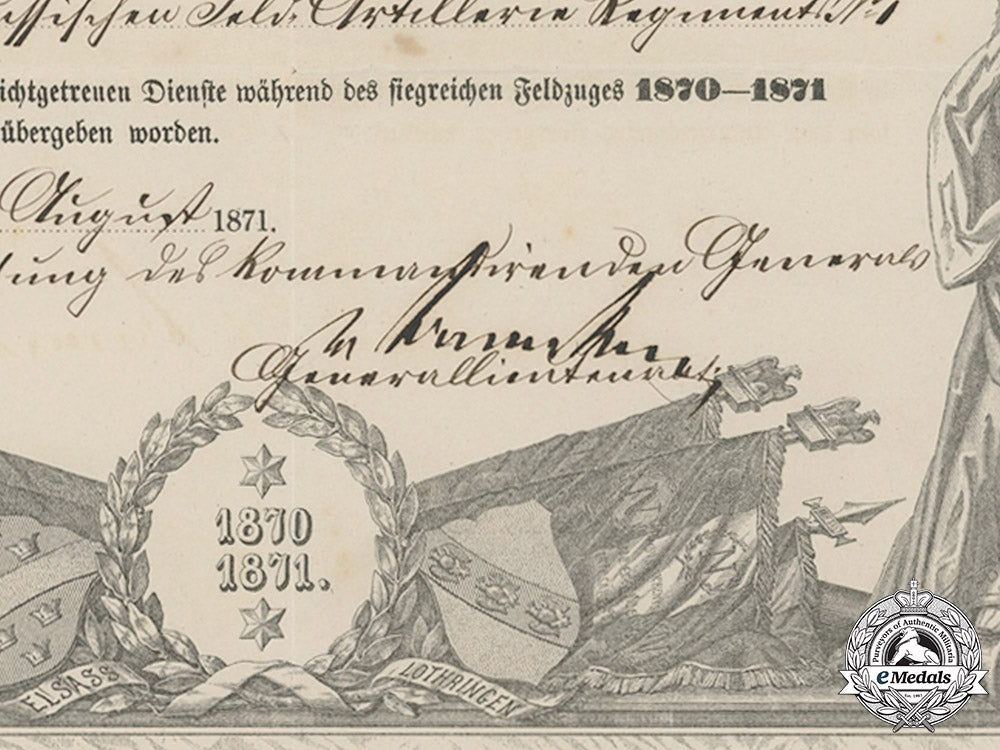 germany,_imperial._a_war_medal_for_franco-_prussian_war1870/71_to_oberstleutnant_of_artillery_friese_c18-021230