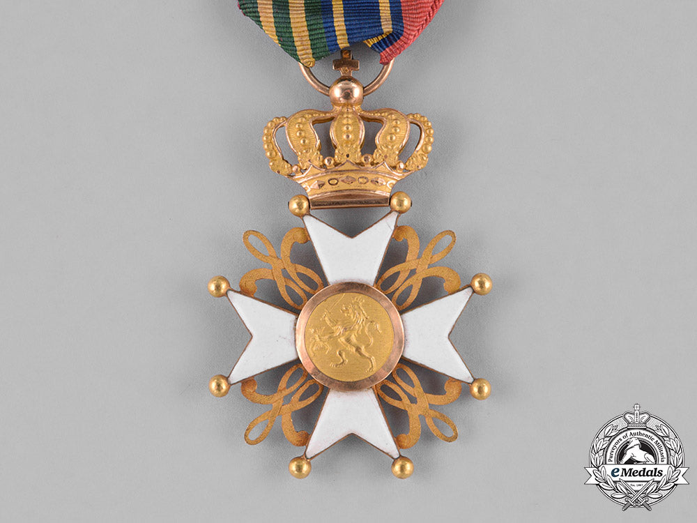 netherlands,_kingdom._an_order_of_the_lion_in_gold,_with_commander_small_decoration,_c.1860_c18-028294